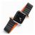 Apple Watch 1-6, SE (42 / 44 mm) / Watch 7 (45 mm), szilikon pótszíj, mágneses zár, Dux Ducis Chain, fekete/narancssárga