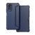 Xiaomi Redmi Note 11 / Note 11S, Oldalra nyíló tok, légpárnás sarok, bőrhatású, karbon minta, Razor Book, kék