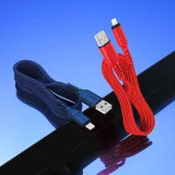   USB töltő- és adatkábel, Lightning, 100 cm, 2400 mA, törésgátlóval, gyorstöltés, QC, cipőfűző minta, Hoco X59 Victory, sötétkék