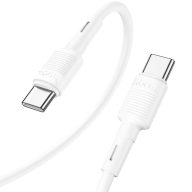   USB Type-C töltő- és adatkábel, USB Type-C, 100cm, 60W, gyorstöltés, PD, Hoco X83 Victory, fehér