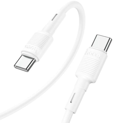 USB Type-C töltő- és adatkábel, USB Type-C, 100cm, 60W, gyorstöltés, PD, Hoco X83 Victory, fehér