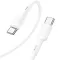 USB Type-C töltő- és adatkábel, USB Type-C, 100cm, 60W, gyorstöltés, PD, Hoco X83 Victory, fehér