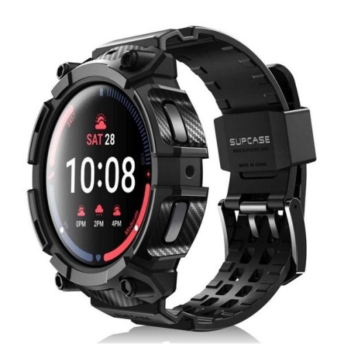 Samsung Galaxy Watch 5 Pro SM-R925F, Műanyag + szilikon védőkeret, közepesen ütésálló, SupCase Unicorn Beetle Pro, fekete