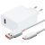 Hálózati töltő adapter, 33W, USB aljzat, USB Type-C kábellel, gyorstöltés, PD, QC, Xiaomi Charging Combo, fehér, gyári