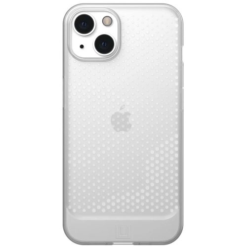 Apple iPhone 13, Szilikon tok, közepesen ütésálló, légpárnás sarok, pont minta, UAG Lucent, áttetsző