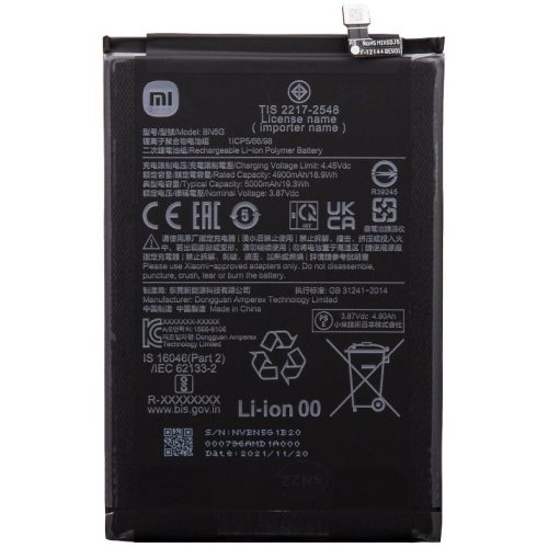 Xiaomi Redmi 10A / 10C, Akkumulátor, 5000 mAh, Li-Ion Polymer, gyári