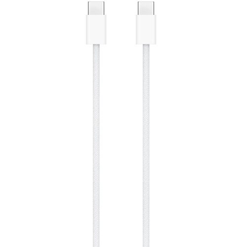 USB Type-C töltő- és adatkábel, USB Type-C, 100 cm, 60W, gyorstöltés, PD, cipőfűző minta, Apple, fehér, gyári