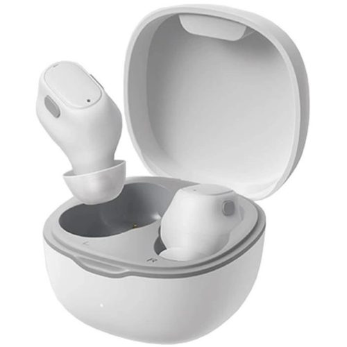 Bluetooth sztereó fülhallgató, v5.3, TWS, töltőtok, érintés vezérlés, zajszűrővel, Baseus Encok WM01, fehér