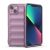 Apple iPhone 13, Szilikon tok, közepesen ütésálló, 3D minta, lila