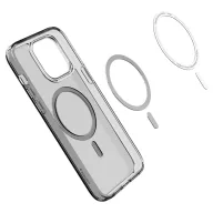   Apple iPhone 14 Pro, Műanyag hátlap védőtok + szilikon keret, Magsafe töltővel kompatibilis, Spigen Ultra Hybrid Mag, áttetsző/fekete