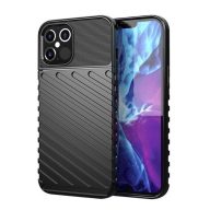   Xiaomi 13 Pro, Szilikon tok, közepesen ütésálló, domború csíkos minta, fekete