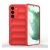 Samsung Galaxy S23 Plus SM-S916, Szilikon tok, közepesen ütésálló, 3D minta, piros