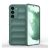 Samsung Galaxy S23 Plus SM-S916, Szilikon tok, közepesen ütésálló, 3D minta, sötétzöld