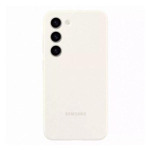 Samsung Galaxy S23 SM-S911, Szilikon tok, fehér, gyári