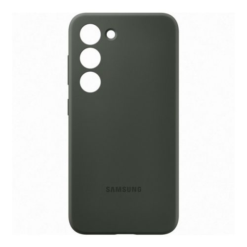 Samsung Galaxy S23 Plus SM-S916, Szilikon tok, sötétzöld, gyári