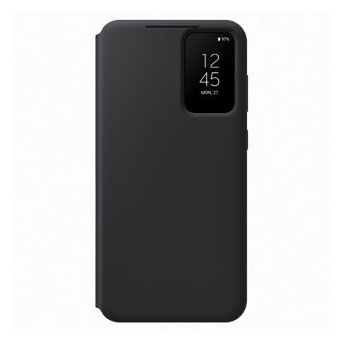 Samsung Galaxy S23 SM-S911, Oldalra nyíló tok, hívás mutatóval, kártyatartóval, Smart View Wallet, fekete, gyári