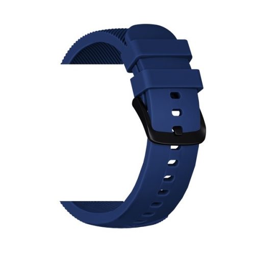 Samsung Gear Sport SM-R600, szilikon pótszíj, állítható, Devia Delux Sport, sötétkék