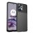 Motorola Moto G13 / G23, Szilikon tok, közepesen ütésálló, domború csíkos minta, fekete