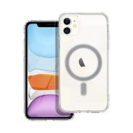   Apple iPhone 11, Szilikon tok, közepesen ütésálló, Magsafe kompatibilis, átlátszó
