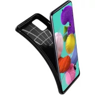  Xiaomi Redmi Note 12 5G / Poco X5 5G, Szilikon tok, Spigen Rugged Armor, karbon minta, fekete