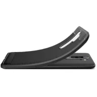   Motorola Edge 40 Pro, Szilikon tok, közepesen ütésálló, szálcsiszolt, karbon minta, fekete