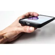   Motorola Edge 40 Pro, Szilikon tok, közepesen ütésálló, szálcsiszolt, karbon minta, fekete