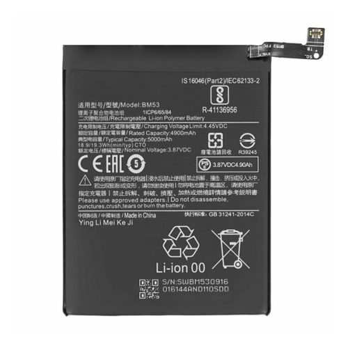 Xiaomi Mi 10T 5G / 10T Pro 5G, Akkumulátor, 5000 mAh, Li-Polymer, kompatibilis