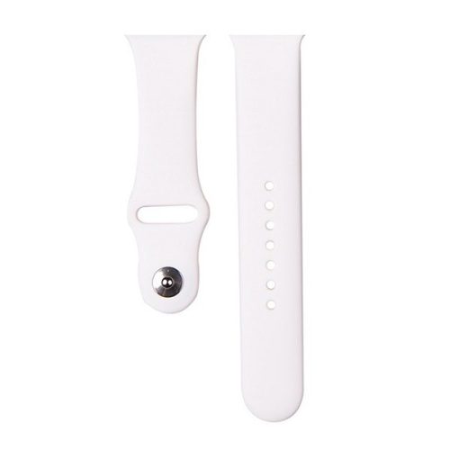 Apple Watch 1-6, SE (42 / 44 mm) / Watch 7-8 (45 mm) / Watch Ultra (49 mm), szilikon pótszíj, állítható, Devia Delux Sport, fehér