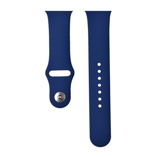 Apple Watch 1-6, SE (42 / 44 mm) / Watch 7-8 (45 mm) / Watch Ultra (49 mm), szilikon pótszíj, állítható, Devia Delux Sport, sötétkék