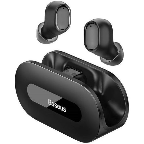 Bluetooth sztereó fülhallgató, v5.3, TWS, töltőtok, zajszűrővel, érintés vezérlés, LED-es kijelző, játékosoknak ajánlott, Baseus Bowie EZ10, fekete