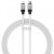 USB Type-C töltő- és adatkábel, Lightning, 100 cm, 2400mA, 20W, törésgátlóval, gyorstöltés, PD, Baseus Coolplay, CAKW000002, fehér