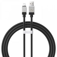   USB töltő- és adatkábel, Lightning, 100 cm, 2400 mA, törésgátlóval, gyorstöltés, Baseus Coolplay, CAKW000401, fekete
