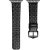 Apple Watch 1-6, SE, SE (2022) (38 / 40 mm) / Watch 7-8 (41 mm), bőr pótszíj, rombusz minta, Dux Ducis Enland, fekete