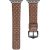 Apple Watch 1-6, SE, SE (2022) (38 / 40 mm) / Watch 7-8 (41 mm), bőr pótszíj, rombusz minta, Dux Ducis Enland, barna