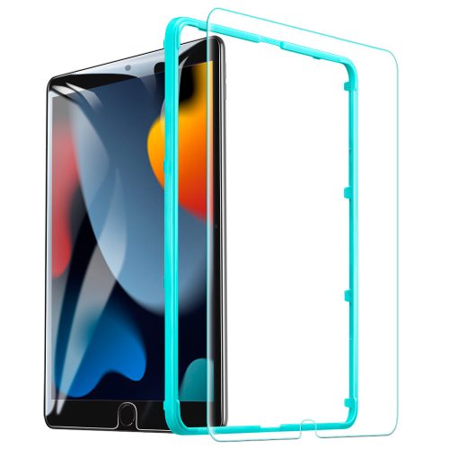 Apple iPad 10.2 (2019 / 2020 / 2021), Kijelzővédő fólia, ütésálló fólia, Tempered Glass (edzett üveg), ESR Glass, Clear