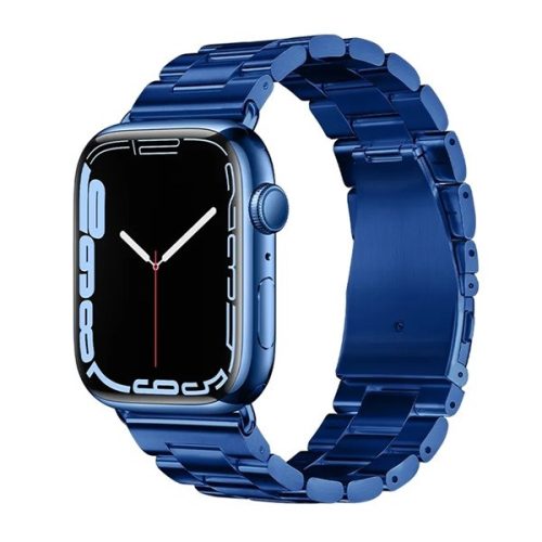 Apple Watch 1-6, SE, SE (2022) (38 / 40 mm) / Watch 7-8 (41 mm), fém pótszíj, Hoco WA10, sötétkék