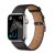 Apple Watch 1-6, SE, SE (2022) (38 / 40 mm) / Watch 7-8 (41 mm), bőr pótszíj, állítható, Hoco WA17, fekete