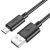 USB töltő- és adatkábel, microUSB, 100 cm, 2400 mA, gyorstöltés, PD, QC, Hoco X88 Gratified, fekete