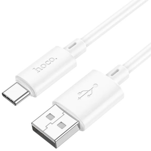 USB töltő- és adatkábel, USB Type-C, 100 cm, 3000 mA, gyorstöltés, QC, Hoco  X88 Gratified, fehér