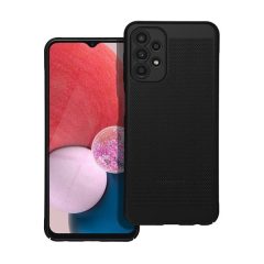   Samsung Galaxy A13 4G SM-A135F / A137F, Műanyag hátlap védőtok, légáteresztő, lyukacsos minta, Breezy, fekete