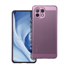   Xiaomi Mi 11 Lite / 11 Lite 5G / 11 Lite 5G NE, Műanyag hátlap védőtok, légáteresztő, lyukacsos minta, Breezy, lila