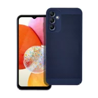   Samsung Galaxy A14 4G / A14 5G SM-A145F / A146B, Műanyag hátlap védőtok, légáteresztő, lyukacsos minta, Breezy, sötétkék