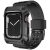 Apple Watch 7-9 (45 mm), Szilikon védőkeret, közepesen ütésálló, szíjjal, Nillkin DynaGuard, fekete