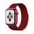 Apple Watch 7-8 (41 mm), fém pótszíj, mágneses zár, milánói stílus, piros