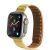 Apple Watch 1-6, SE, SE (2022) (42 / 44 mm) / Watch 7-9 (45 mm) / Watch Ultra (49 mm), szilikon pótszíj, mágneses zár, bőrhatású, 3D minta, sárga