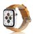 Apple Watch 1-6, SE, SE (2022) (42 / 44 mm) / Watch 7-9 (45 mm) / Watch Ultra (49 mm), szilikon pótszíj, bőrhatású, állítható, sárga
