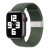 Apple Watch 1-6, SE, SE (2022) (38 / 40 mm) / Watch 7-9 (41 mm), textíl pótszíj, állítható, szőtt stílusú, zöld