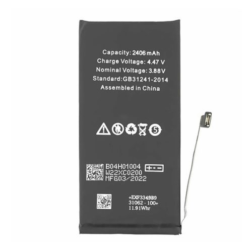 Apple iPhone 13 Mini, Akkumulátor, 2406 mAh, Li-Ion, kompatibilis