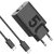Hálózati töltő adapter, 50W, USB aljzat, USB Type-C aljzat, USB Type-C - USB Type-C kábellel, PD, gyorstöltés, Motorola TurboPower, fekete, gyári