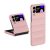 Samsung Galaxy Z Flip4 SM-F721B, Műanyag hátlap védőtok, közepesen ütésálló, 3D minta, rózsaszín